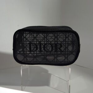 Dior Black Mesh Makeup Bag